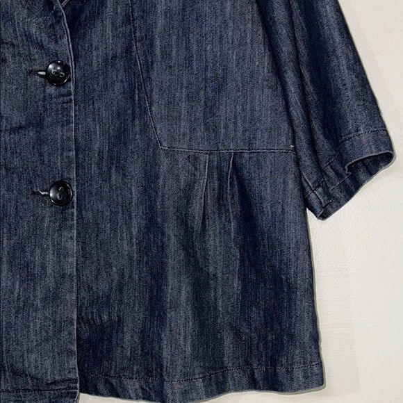 Denim Jean Jacket with Three-Quarter Sleeves - Picture 5 of 14